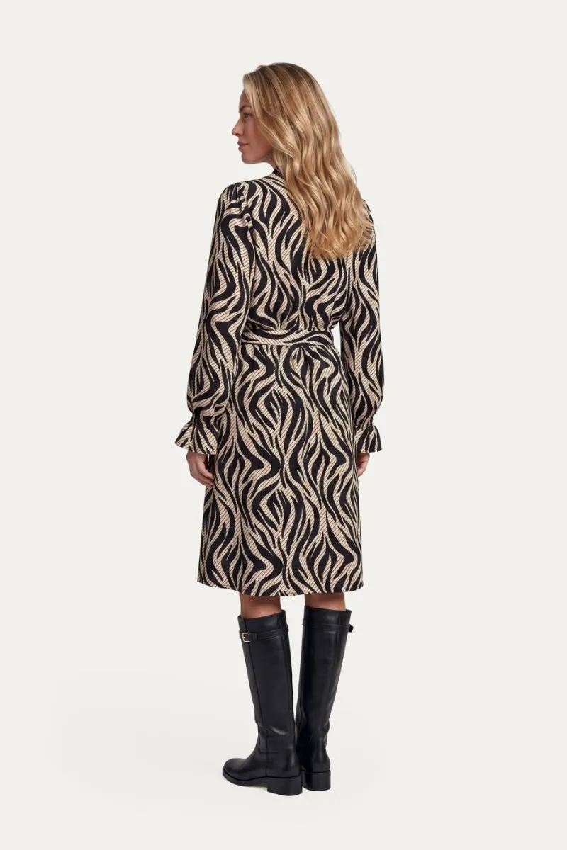 G-maxx Sedona Dress in sand en zwart, damesjurk